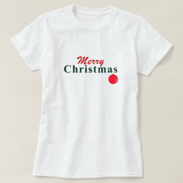 "Vrolijk kerstfeest" Wens en opknoping Ornament T-shirt