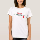 "Vrolijk kerstfeest" Wens en opknoping Ornament T-shirt (Voorkant)