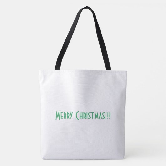 Vrolijk kerstfeest wens Gedrukt winkelen Tote Bag (Voorkant)