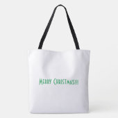 Vrolijk kerstfeest wens Gedrukt winkelen Tote Bag (Achterkant)