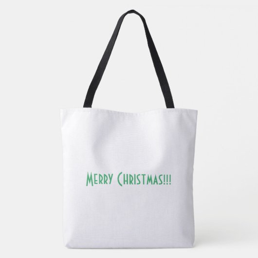 Vrolijk kerstfeest wens Gedrukt winkelen Tote Bag (Achterkant)