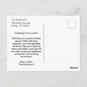 Vrolijk Kerstfeest Wensen u Vreugde Briefkaart (Achterkant)