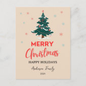 Vrolijk Kerstfeest Wensen u Vreugde Briefkaart (Voorkant)