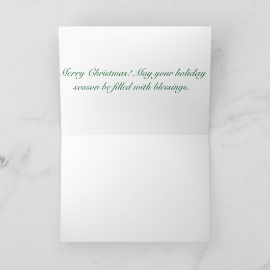 Vrolijk kerstfeest Wenskaart Kaart (Binnen)