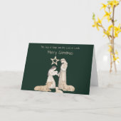 Vrolijk kerstfeest Wenskaart Kaart (Gele Bloem)