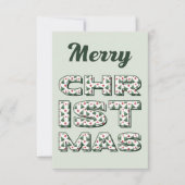 Vrolijk kerstfeest wenskaart. Seizoenen groeten. Kaart (Voorkant)