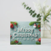 Vrolijk kerstfeest Wenskaarten Briefkaart (Staand voorkant)