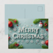 Vrolijk kerstfeest Wenskaarten Briefkaart (Voorkant / Achterkant)