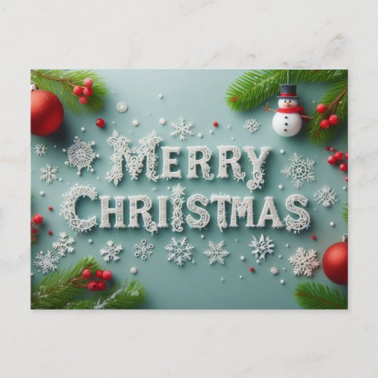 Vrolijk kerstfeest Wenskaarten Briefkaart (Voorkant)
