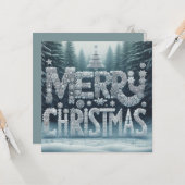 Vrolijk kerstfeest Wenskaarten Kaart (Voorkant / Achterkant in situ)