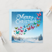 Vrolijk kerstfeest Wenskaarten Kaart (Voorkant / Achterkant in situ)