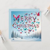 Vrolijk kerstfeest Wenskaarten Kaart (Voorkant / Achterkant in situ)
