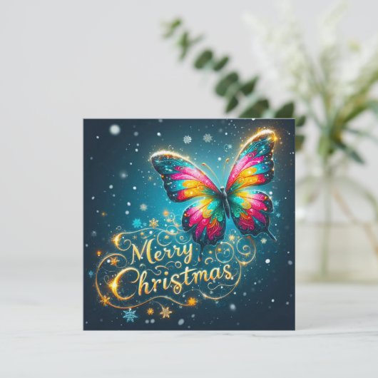 Vrolijk kerstfeest Wenskaarten Kaart (Staand voorkant)