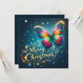 Vrolijk kerstfeest Wenskaarten Kaart (Voorkant / Achterkant in situ)