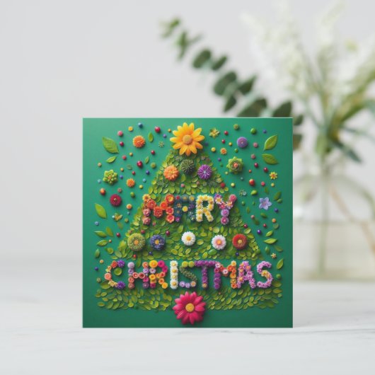 Vrolijk kerstfeest Wenskaarten Kaart (Staand voorkant)