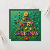 Vrolijk kerstfeest Wenskaarten Kaart (Voorkant / Achterkant in situ)