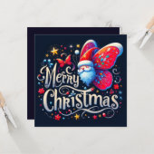 Vrolijk kerstfeest Wenskaarten Kaart (Voorkant / Achterkant in situ)