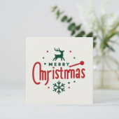 Vrolijk kerstfeest Wenskaarten Kaart (Staand voorkant)