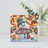 Vrolijk kerstfeest Wenskaarten Kaart (Staand voorkant)