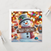 Vrolijk kerstfeest Wenskaarten Kaart (Voorkant / Achterkant in situ)