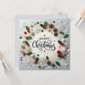 Vrolijk kerstfeest Wenskaarten Kaart (Voorkant / Achterkant in situ)