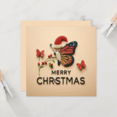 Vrolijk kerstfeest Wenskaarten Kaart (Voorkant / Achterkant in situ)