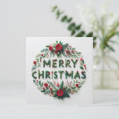 Vrolijk kerstfeest Wenskaarten Kaart (Staand voorkant)