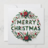 Vrolijk kerstfeest Wenskaarten Kaart (Voorkant)