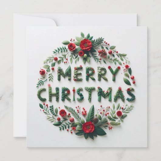 Vrolijk kerstfeest Wenskaarten Kaart (Voorkant)