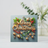 Vrolijk kerstfeest Wenskaarten Kaart (Staand voorkant)