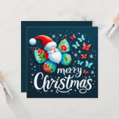 Vrolijk kerstfeest Wenskaarten Kaart (Voorkant / Achterkant in situ)