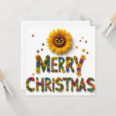 Vrolijk kerstfeest Wenskaarten Kaart (Voorkant / Achterkant in situ)