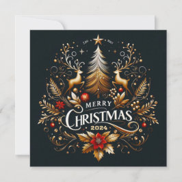 Vrolijk Kerstfeest Wenskaarten Magisch Ontwerp Kaart