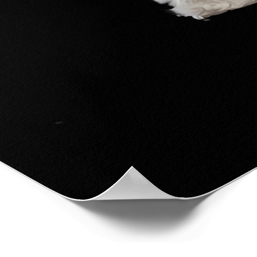 Vrolijk kerstfeest Westie Dog Reindeer Cosplay Poster (Hoek)