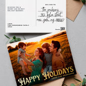 Vrolijk kerstfeest WHIMSICAL letters FotoHappy Gol Folie Feestdagen Briefkaart