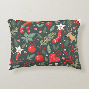 Vrolijk kerstfeest Whimsy Accent Kussen