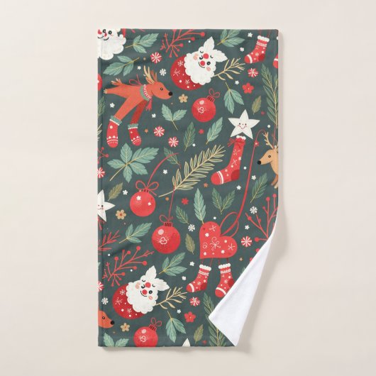 Vrolijk kerstfeest Whimsy Bad Handdoek (Handdoek)