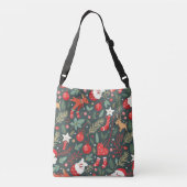 Vrolijk kerstfeest Whimsy Crossbody Tas (Achterkant)