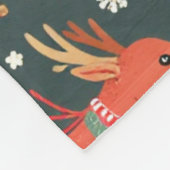 Vrolijk kerstfeest Whimsy Fleece Deken (Hoek)