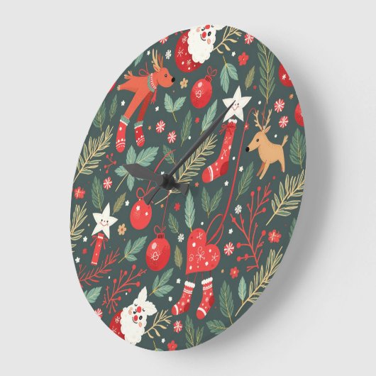 Vrolijk kerstfeest Whimsy Grote Klok (Hoek)