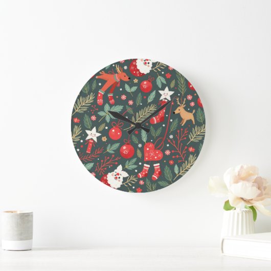 Vrolijk kerstfeest Whimsy Grote Klok (Huis)