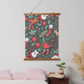 Vrolijk kerstfeest Whimsy Hangend Wandkleed (Slaapkamer)