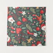 Vrolijk kerstfeest Whimsy Wandkleed (Voorkant (horizontaal))