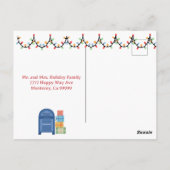 Vrolijk Kerstfeest Whimsy Winter Town Personaliser Briefkaart (Achterkant)