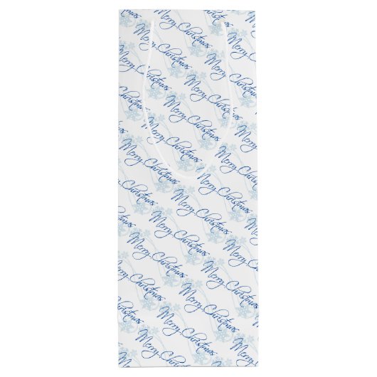 Vrolijk kerstfeest wijn cadeautas (Achterkant)