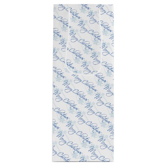 Vrolijk kerstfeest wijn cadeautas (Voorkant)