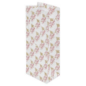 Vrolijk kerstfeest wijn cadeautas (Achterkant Gekanteld)