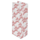 Vrolijk kerstfeest wijn cadeautas (Voorkant Gekanteld)