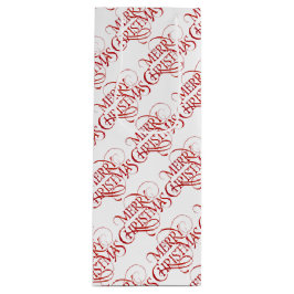 Vrolijk kerstfeest wijn cadeautas