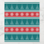 Vrolijk kerstfeest wijn etiket (Enkel label)
